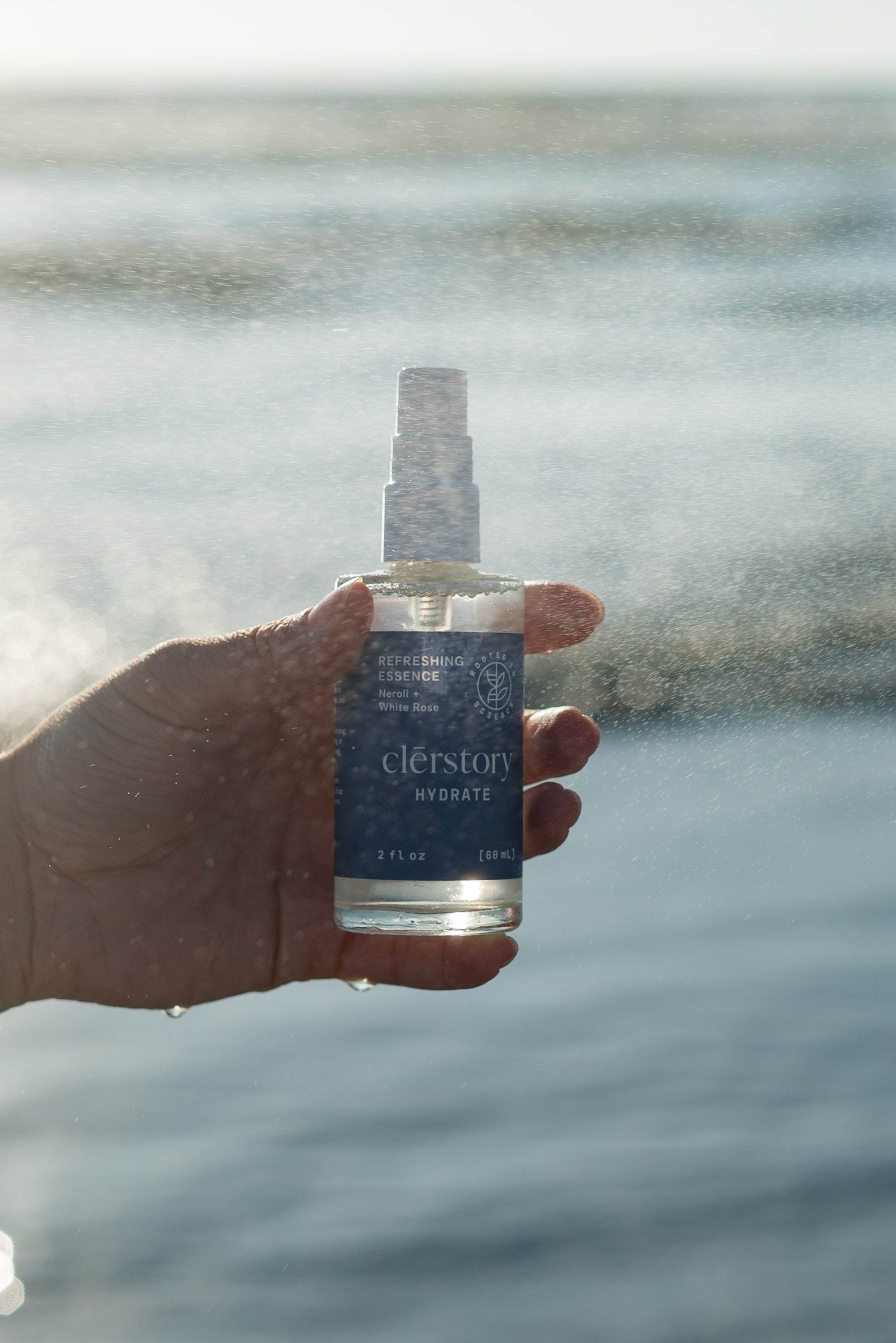 hydrating facial mist - toner, essence, spray, serum, clerstory plant based vegan science backed skincare